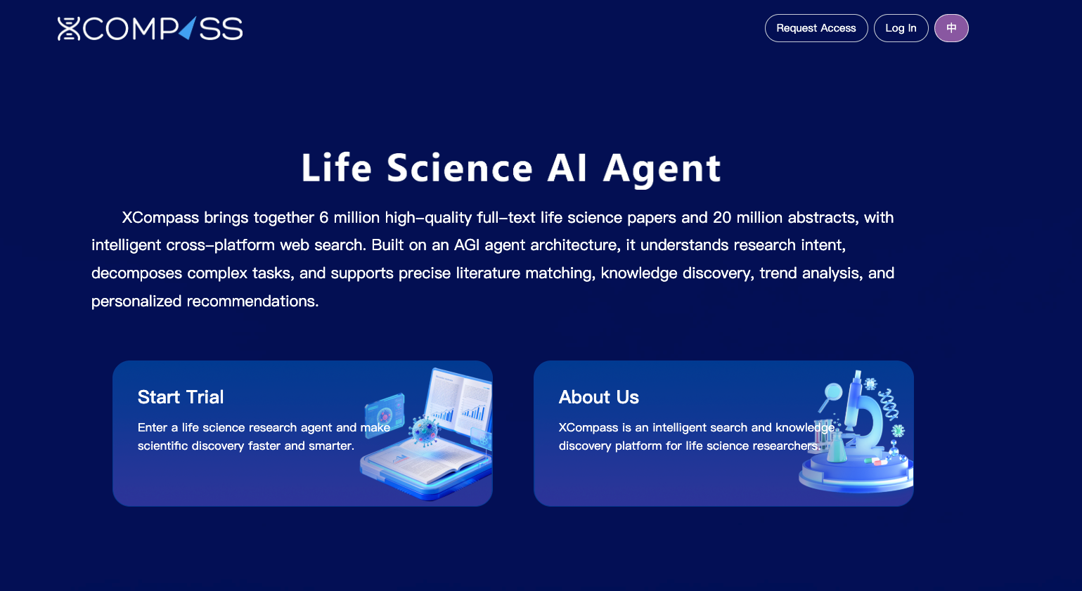 XCompass — Life Science AI Agent preview
