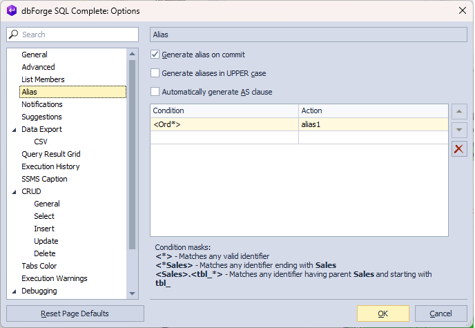 Custom alias - example