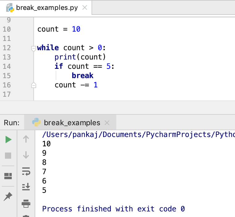 Python Break Statement While Loop